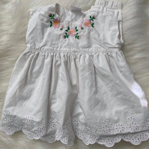 Hanna Andersson Other - Hanna Andersson Eyelet Drop Dress White and Pink